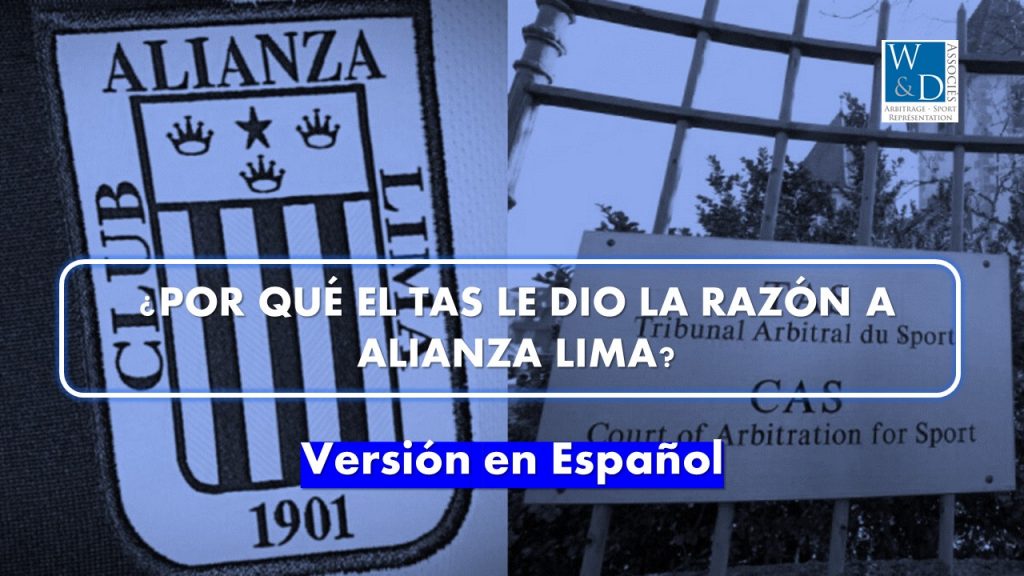 ¿Por qué el TAS le dio la razón a Alianza Lima?