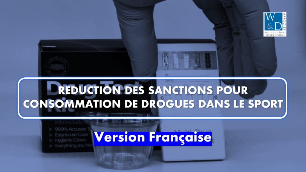 Réduction des sanctions pour consommation de drogues dans le sport