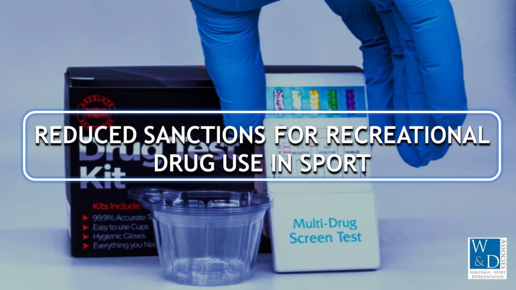 Reduced sanctions for recreational drug use in sport