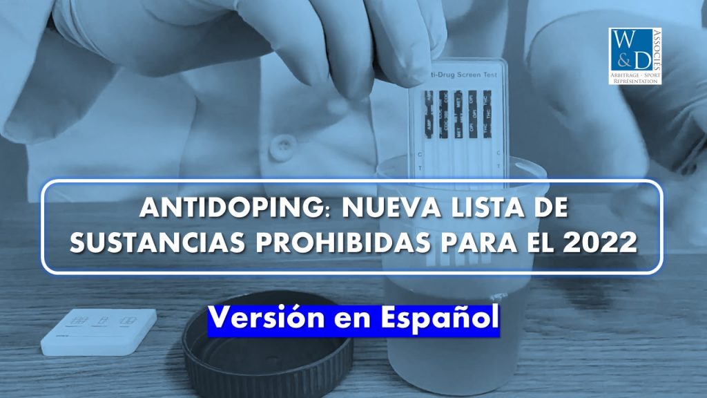 Antidoping: Nueva lista de sustancias prohibidas para el 2022