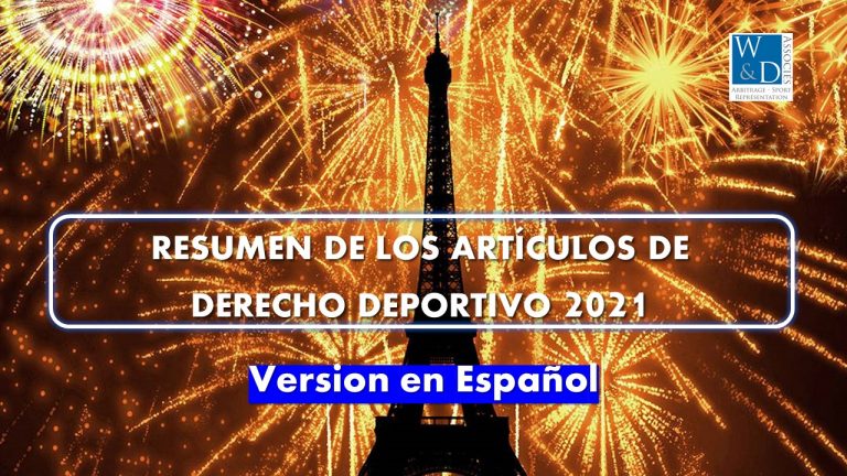 Resumen de los Artículos de Derecho Deportivo 2021