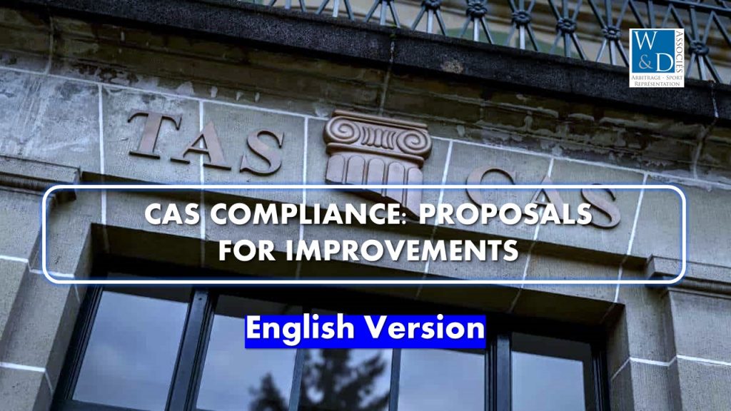 CAS Compliance: Proposals for improvements