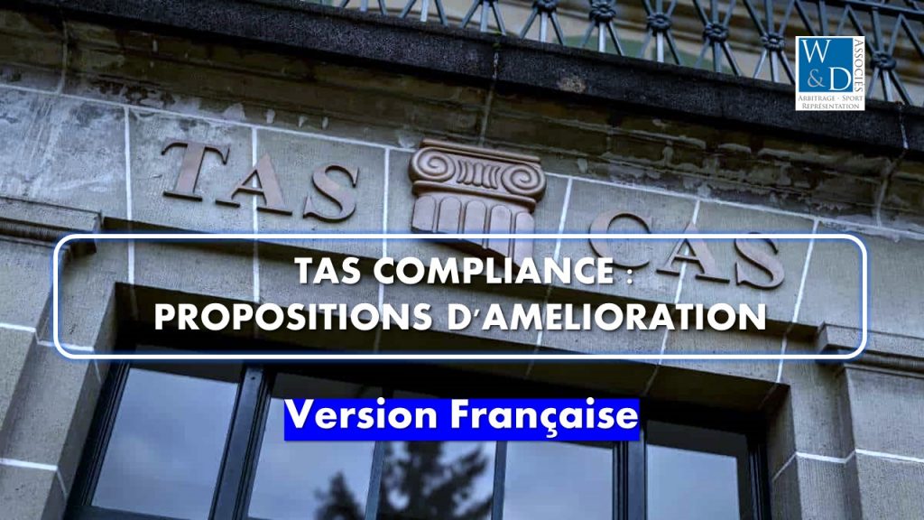 TAS Compliance : propositions d&rsquo;amélioration