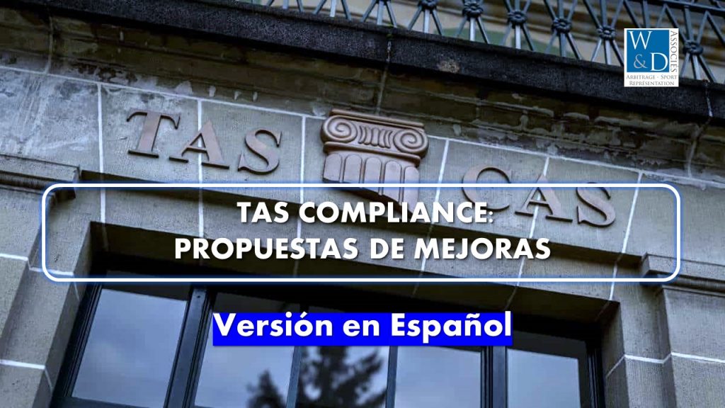 TAS Compliance: Propuestas de mejoras