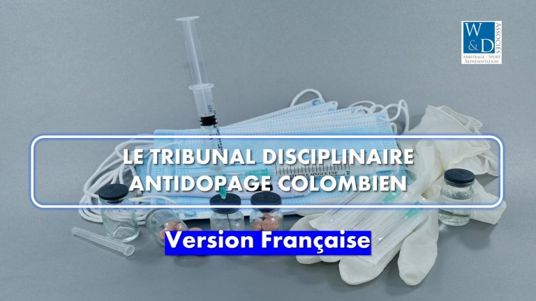 Le Tribunal disciplinaire antidopage Colombien
