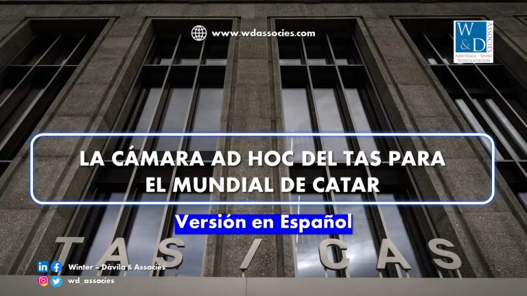 La Cámara Ad Hoc del TAS para el Mundial de Catar