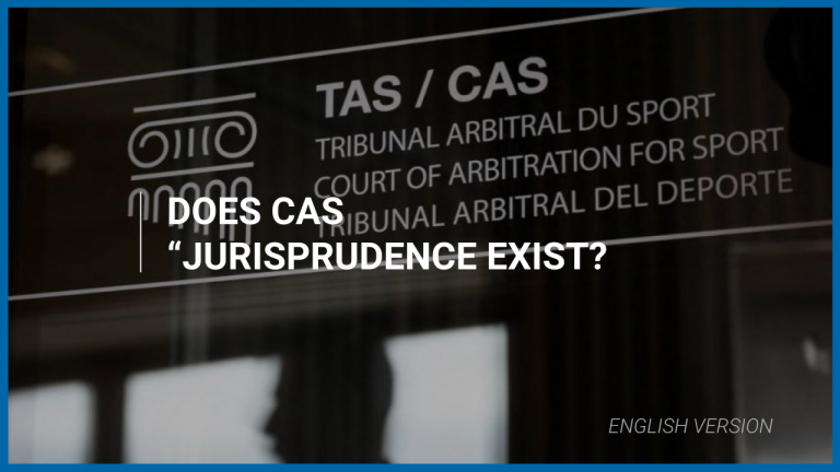 Does CAS “Jurisprudence” exist?